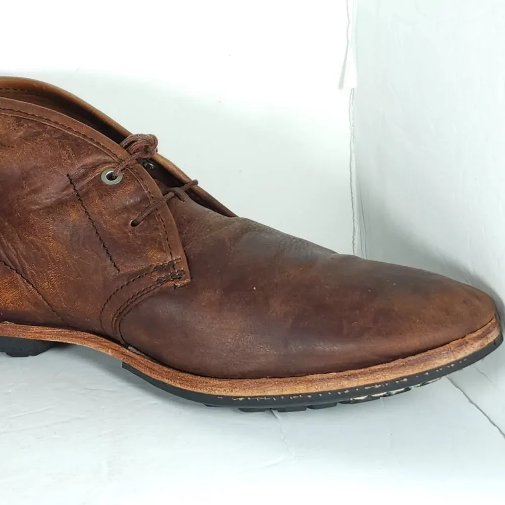 Timberland Boot Co. Men's Wodehouse US10 Brown Leather LaceUp Chukka Ankle Boots